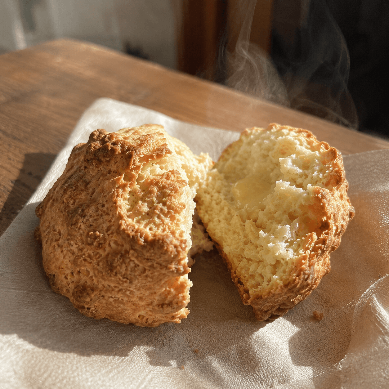 焼きたてスコーンの断面